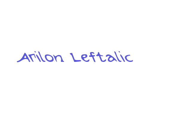 Arilon Leftalic Font