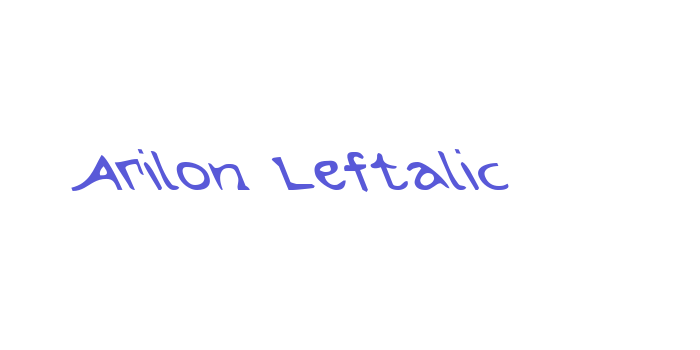 Arilon Leftalic Font Download