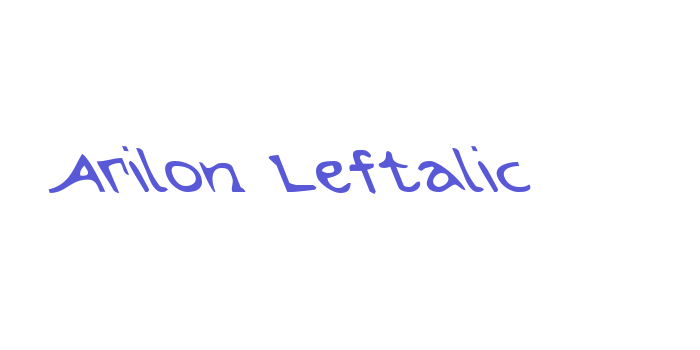 Arilon Leftalic Font