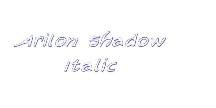 Arilon Shadow Italic Font Download