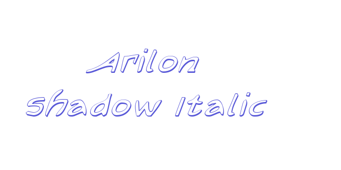 Arilon Shadow Italic Font