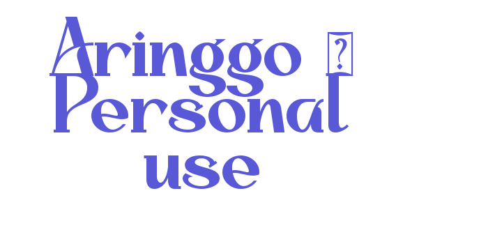 Aringgo – Personal use Font Download