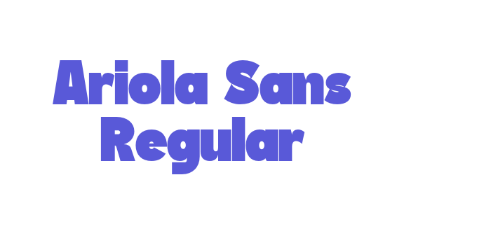 Ariola Sans Regular Font Download