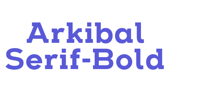 Arkibal Serif-Bold Font