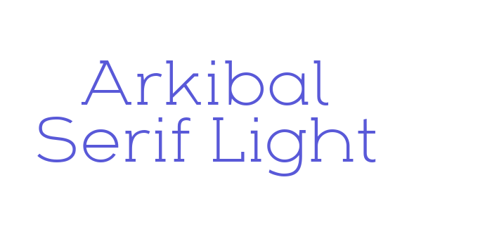 Arkibal Serif Light Font Download