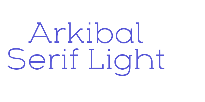 Arkibal Serif Light Font