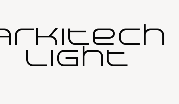 Arkitech Light Font