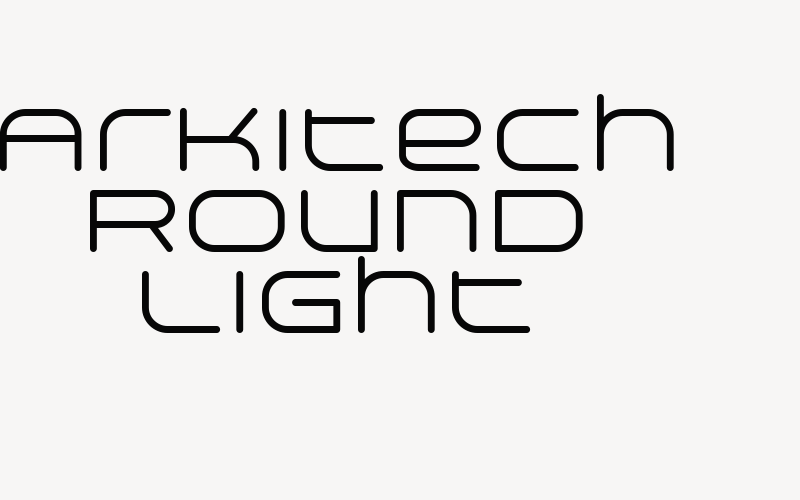 Arkitech Round Light Font