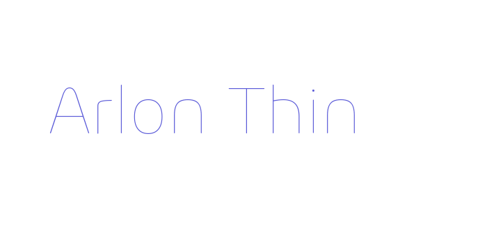 Arlon Thin Font