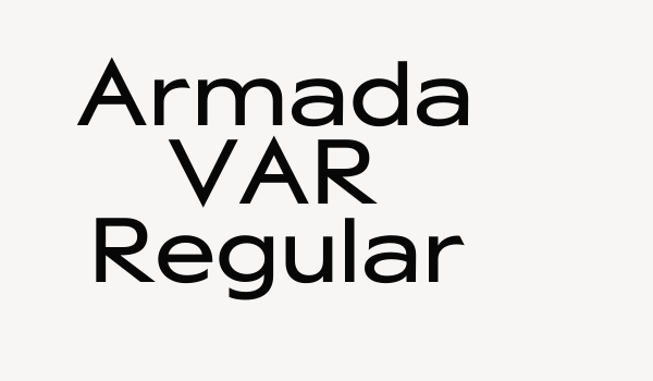 Armada VAR Regular Font