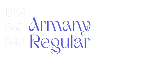 Armany Regular font free