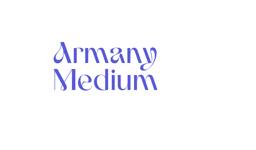 Armany Medium Font Download