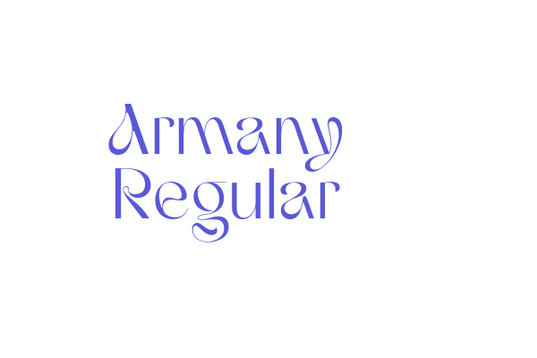 Armany Regular Font