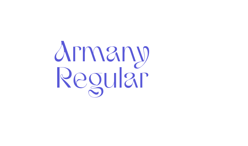 Armany Regular Font