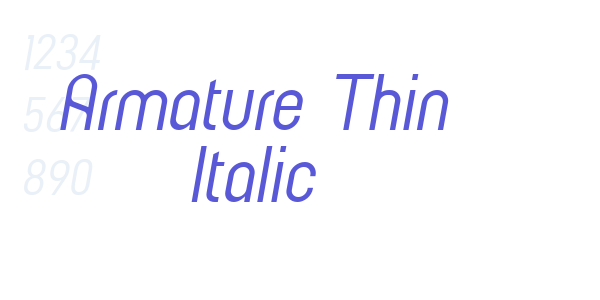 Armature Thin Italic font free