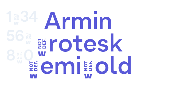 Armin Grotesk SemiBold font free