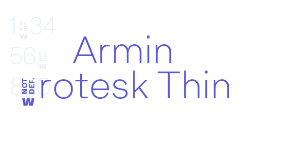 Armin Grotesk Thin font free