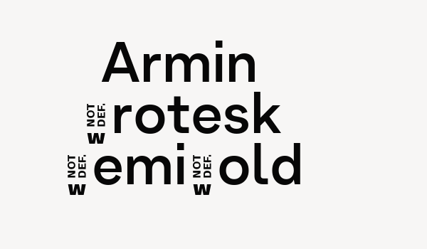 Armin Grotesk SemiBold Font