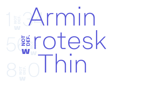 Armin Grotesk Thin Font Download