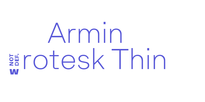 Armin Grotesk Thin Font