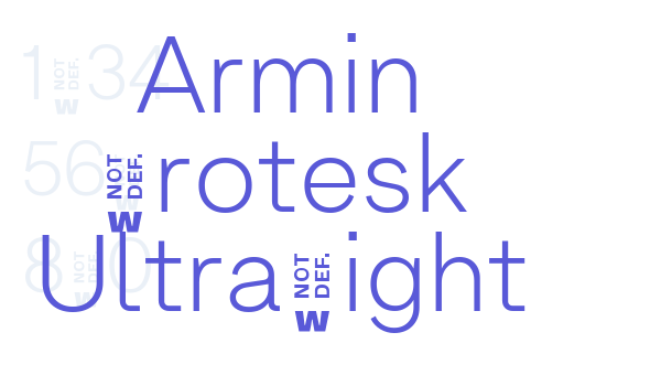 Armin Grotesk UltraLight Font