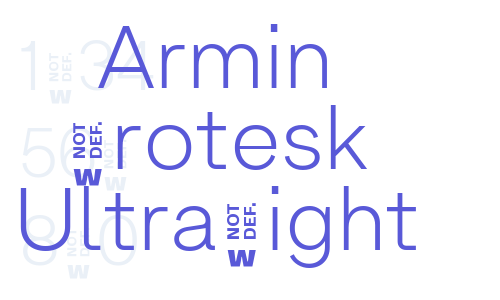 Armin Grotesk UltraLight Font Download