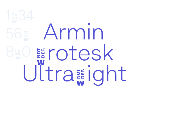 Armin Grotesk UltraLight Font Download