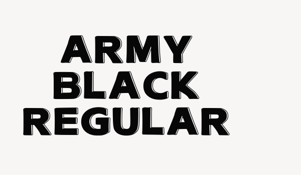 Army Black Regular Font