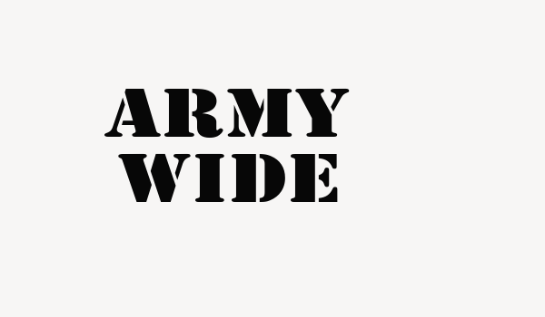 Army Wide Font