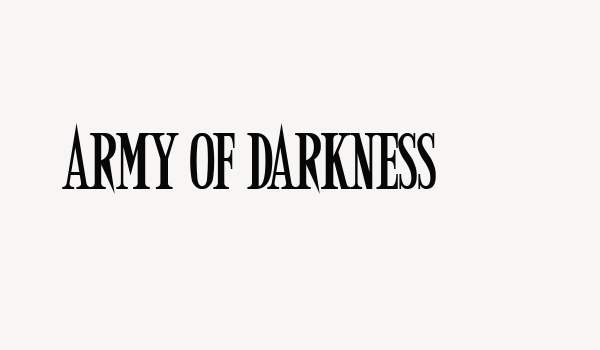 Army of Darkness Font