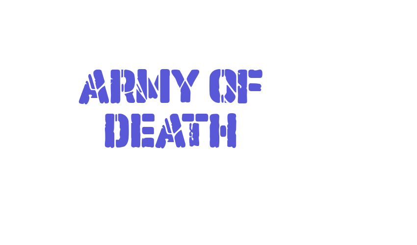 Army of Death Font Download