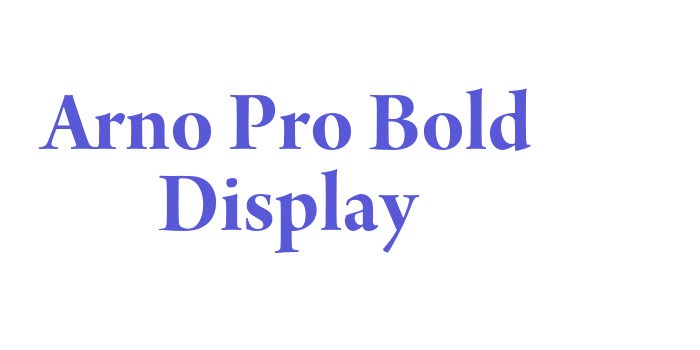 Arno Pro Bold Display Font Download