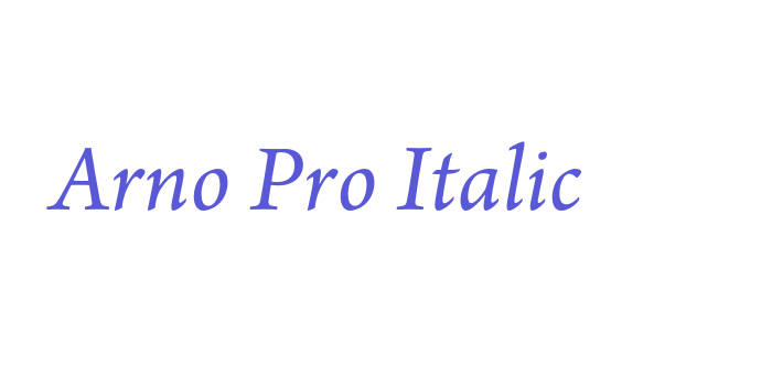 Arno Pro Italic Font Download