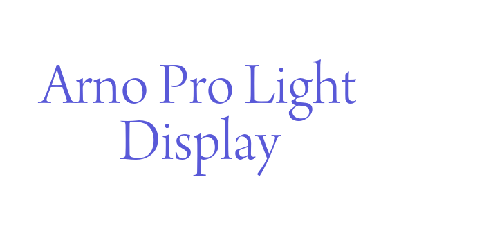 Arno Pro Light Display Font Download