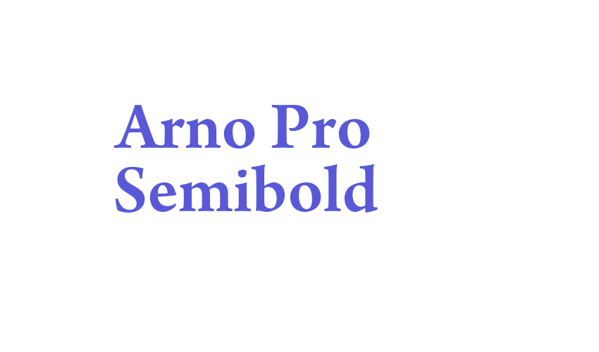 Arno Pro Semibold Font