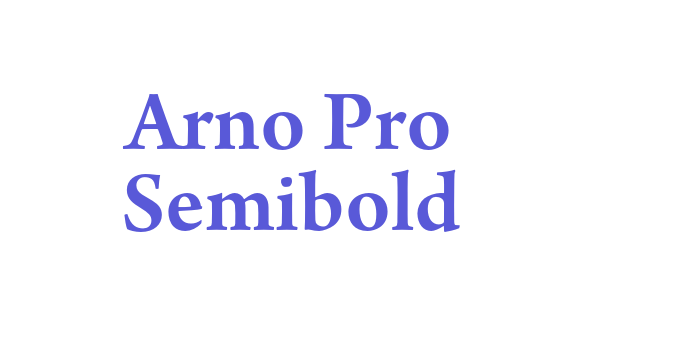 Arno Pro Semibold Font Download