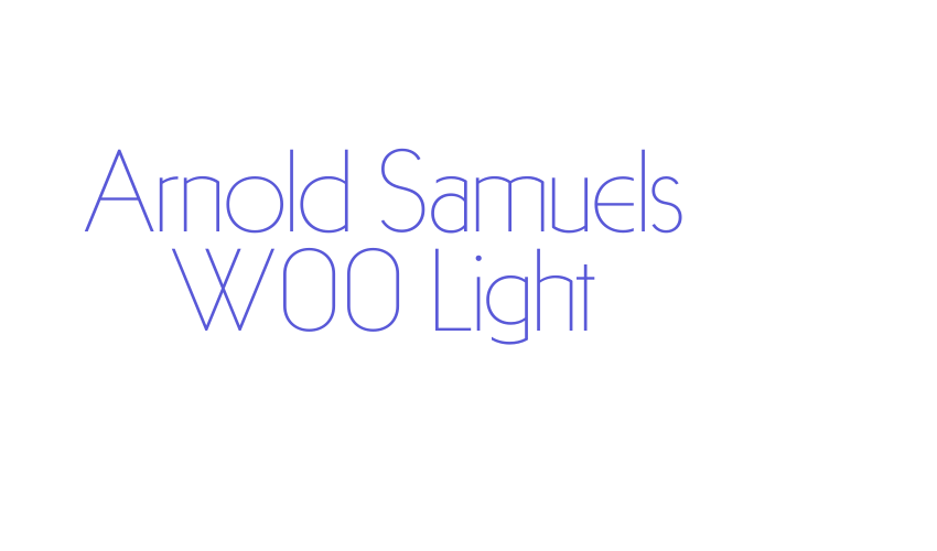 Arnold Samuels W00 Light Font Download