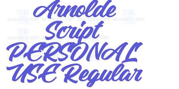 Arnolde Script PERSONAL USE Regular font free