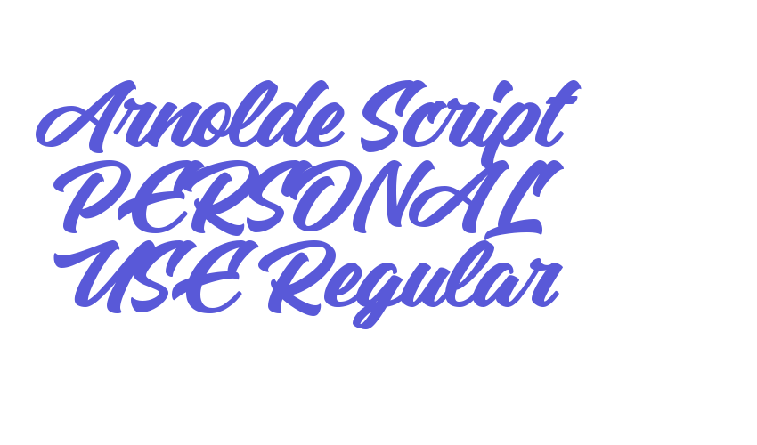 Arnolde Script PERSONAL USE Regular Font Download