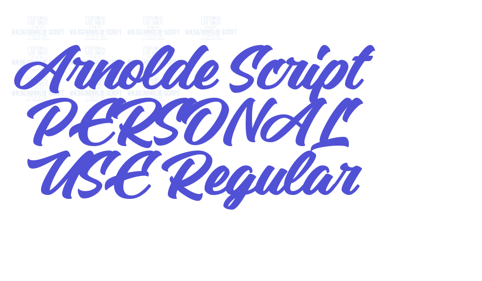 Arnolde Script PERSONAL USE Regular-font-download