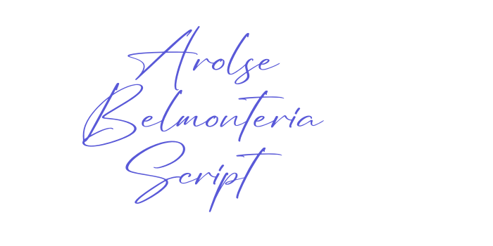 Arolse Belmonteria Script Font Download