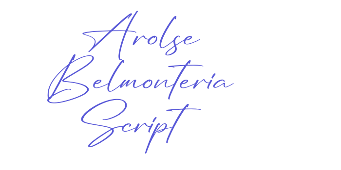 Arolse Belmonteria Script Font