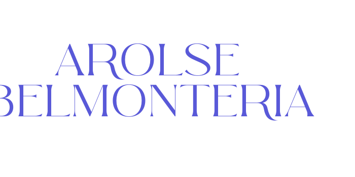 Arolse Belmonteria Font Download