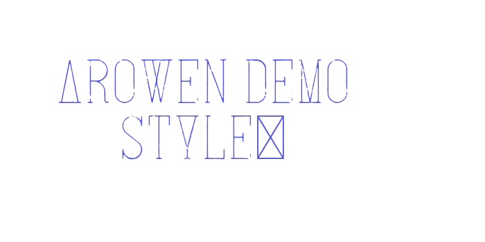 Arowen Demo Style1 Font Download