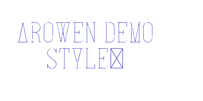 Arowen Demo Style1 Font