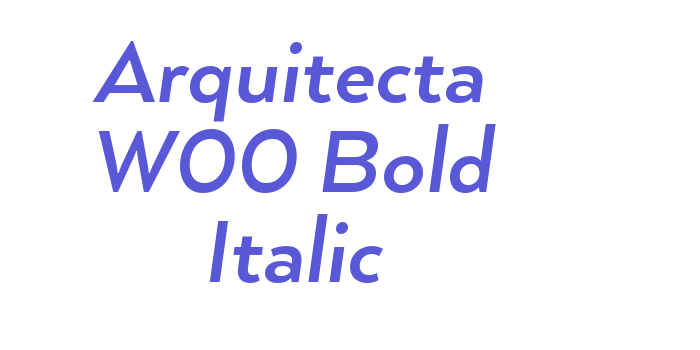 Arquitecta W00 Bold Italic Font