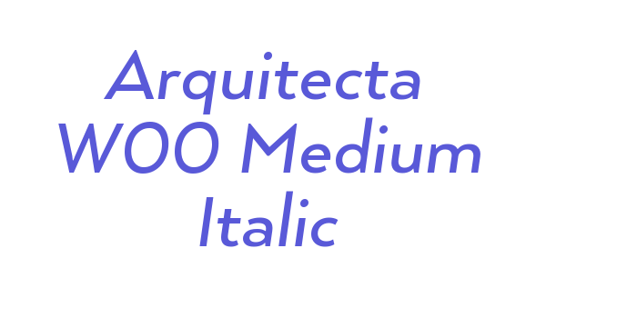 Arquitecta W00 Medium Italic Font Download