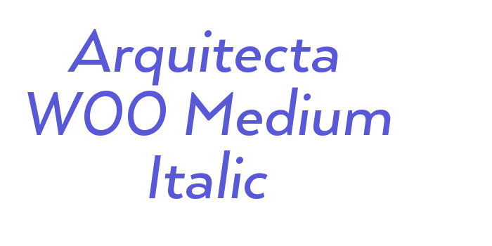 Arquitecta W00 Medium Italic Font