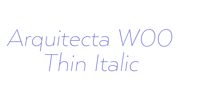 Arquitecta W00 Thin Italic Font Download