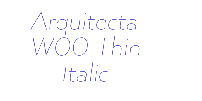 Arquitecta W00 Thin Italic Font